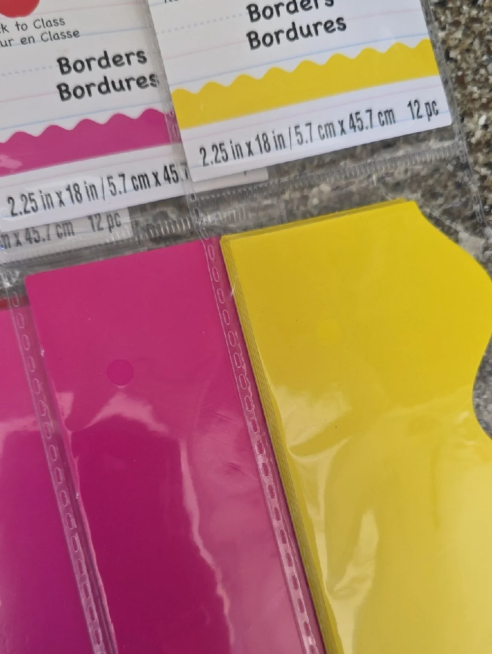 Classroom Scalloped Border Trim Pack - Blue, Red, Pink, Yellow